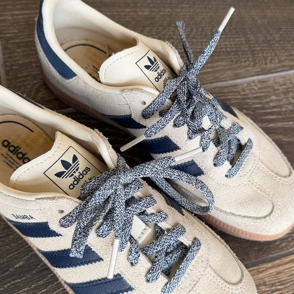 Adidas Originals Samba Kids’ Warm Vanilla/Night Indigo Gum (GS) Sneaker—K2 - Picture 8 of 14